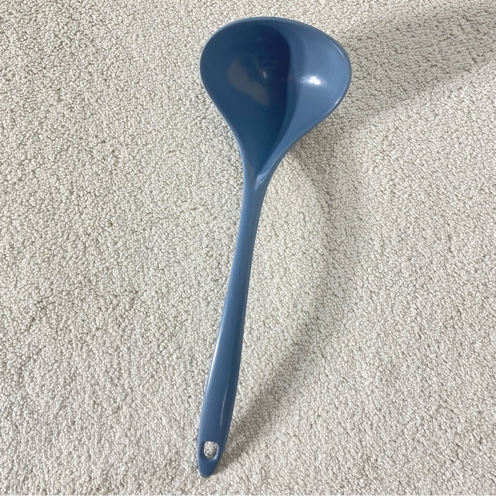 Vintage Melamine Ware Blue Ladle Cooking Utensil Serving Spoon